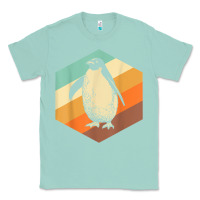 Seafoam penguin retro vintage style penguin Classic Tee - linhVisuals