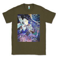 Army Green spaceship earth mural Classic Tee - linhVisuals