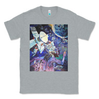 Heather Grey spaceship earth mural Classic Tee - linhVisuals