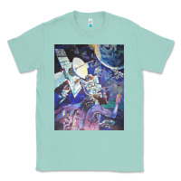 Seafoam spaceship earth mural Classic Tee - linhVisuals