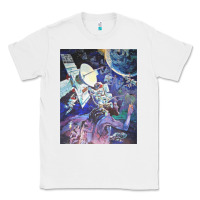 White spaceship earth mural Classic Tee - linhVisuals