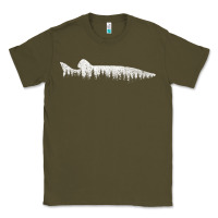 Army Green musky pine forest fishing angler Classic Tee - linhVisuals