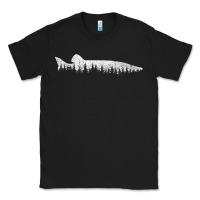 Black musky pine forest fishing angler Classic Tee - linhVisuals