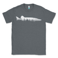 Charcoal Heather musky pine forest fishing angler Classic Tee - linhVisuals
