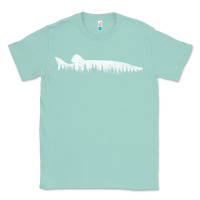 Seafoam musky pine forest fishing angler Classic Tee - linhVisuals