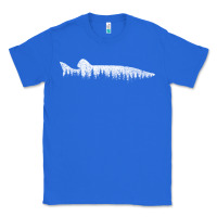 Musky Pine Forest Fishing Angler Classic Tee | Teevron