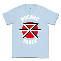 Dusty Blue picnic table parody Classic Tee - linhVisuals