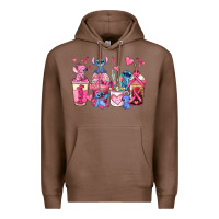 Chestnut breast cancer stitch coffee cups Premium Hoodie - AdoDesignShop