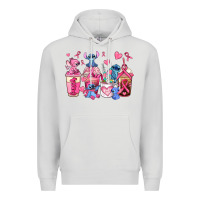 Dove Grey breast cancer stitch coffee cups Premium Hoodie - AdoDesignShop