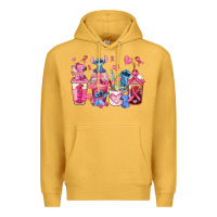 Mustard breast cancer stitch coffee cups Premium Hoodie - AdoDesignShop