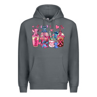 Rock breast cancer stitch coffee cups Premium Hoodie - AdoDesignShop
