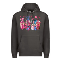 Smoke breast cancer stitch coffee cups Premium Hoodie - AdoDesignShop