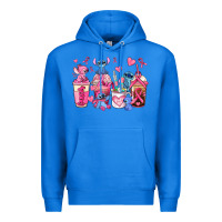 True Royal breast cancer stitch coffee cups Premium Hoodie - AdoDesignShop