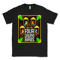 Black four calling birds Classic Tee - linhVisuals