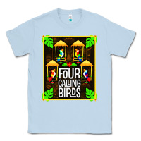 Dusty Blue four calling birds Classic Tee - linhVisuals