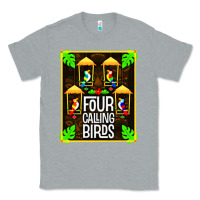 Heather Grey four calling birds Classic Tee - linhVisuals