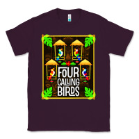 Plum four calling birds Classic Tee - linhVisuals