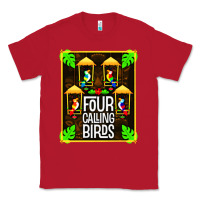 Red four calling birds Classic Tee - linhVisuals