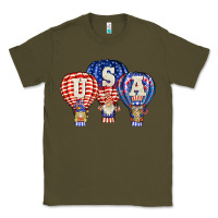 Army Green usa air balloon gnomies Classic Tee - BarkalooDesign