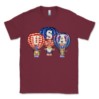 Burgundy usa air balloon gnomies Classic Tee - BarkalooDesign