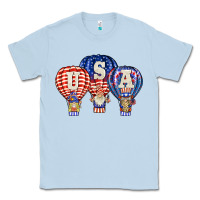 Dusty Blue usa air balloon gnomies Classic Tee - BarkalooDesign