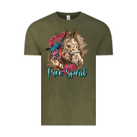 Vintage Olive free spirit appaloosa horse Vintage Tee - LillyAllenDesigns