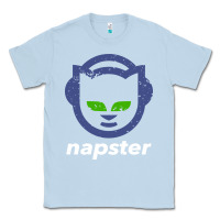 Dusty Blue napster Classic Tee - linhVisuals