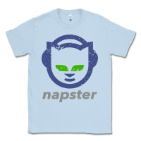 Dusty Blue napster Classic Tee - linhVisuals