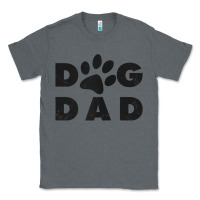 Charcoal Heather dog dad classic design paw gift t shirt Classic Tee - linhVisuals