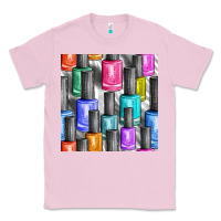 Bubblegum Pink colorful nail polish seamless pattern bbs Classic Tee - BundleAndBundleShop