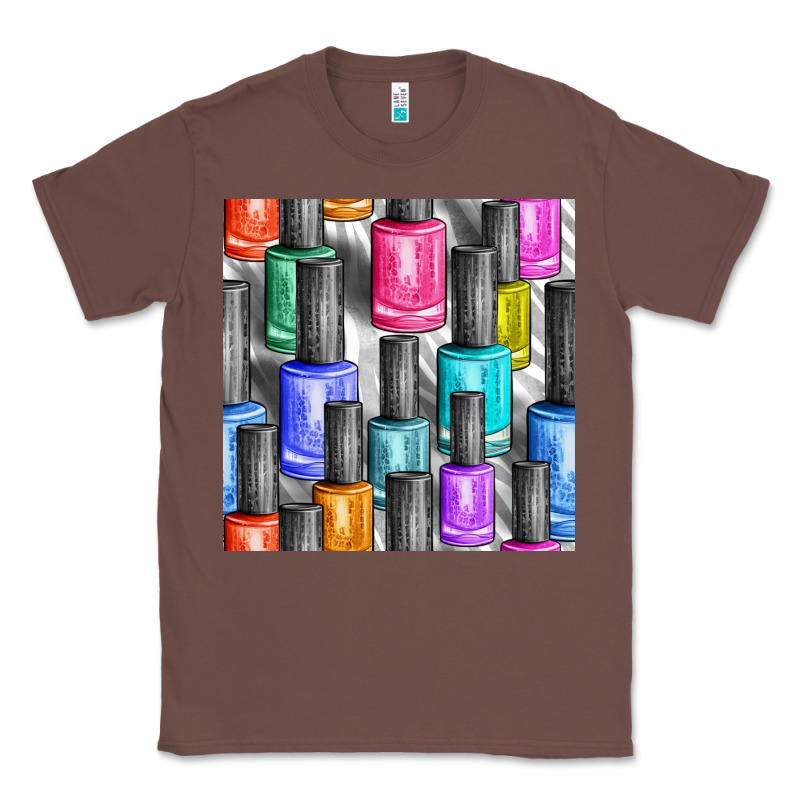 Colorful Nail Polish Seamless Pattern Bbs Classic Tee by BundleAndBundleShop | Teevron