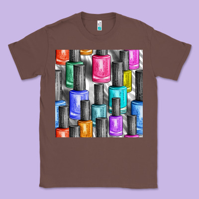 Colorful Nail Polish Seamless Pattern Bbs Classic Tee Designed By Bundleandbundleshop