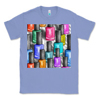 Colony Blue colorful nail polish seamless pattern bbs Classic Tee - BundleAndBundleShop