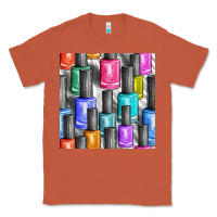 Copper colorful nail polish seamless pattern bbs Classic Tee - BundleAndBundleShop