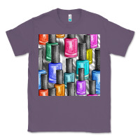Lavender colorful nail polish seamless pattern bbs Classic Tee - BundleAndBundleShop