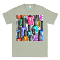 Matcha colorful nail polish seamless pattern bbs Classic Tee - BundleAndBundleShop