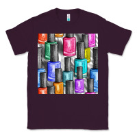 Plum colorful nail polish seamless pattern bbs Classic Tee - BundleAndBundleShop