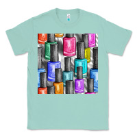 Seafoam colorful nail polish seamless pattern bbs Classic Tee - BundleAndBundleShop