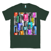 Sports Green colorful nail polish seamless pattern bbs Classic Tee - BundleAndBundleShop