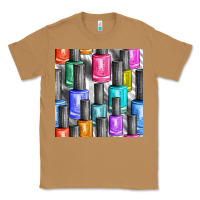 Toasted Coconut colorful nail polish seamless pattern bbs Classic Tee - BundleAndBundleShop