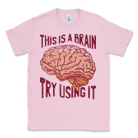 Bubblegum Pink Brain Classic Tee - linhVisuals