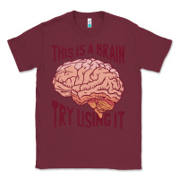 Burgundy Brain Classic Tee - linhVisuals