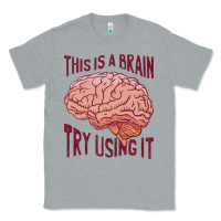 Heather Grey Brain Classic Tee - linhVisuals