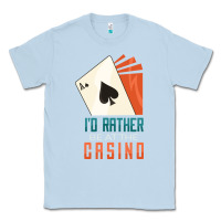 Dusty Blue Casino Classic Tee - linhVisuals