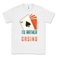 White Casino Classic Tee - linhVisuals
