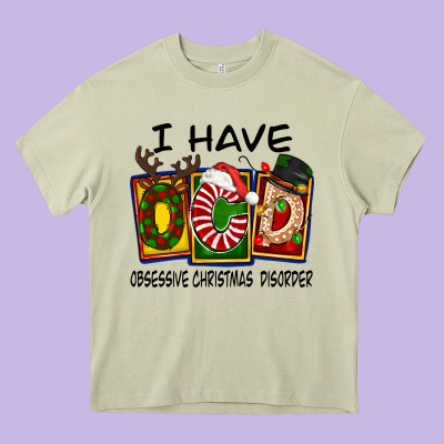 I Have Obsessive Christmas Disorder Heavy Core Tee Designed By Fadigitalartstudio