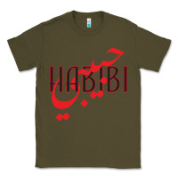 Army Green yallah habibi Classic Tee - linhVisuals