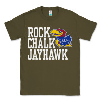 Army Green rock chalk jayhawk ku tshirt Classic Tee - linhVisuals