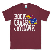 Burgundy rock chalk jayhawk ku tshirt Classic Tee - linhVisuals