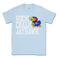 Dusty Blue rock chalk jayhawk ku tshirt Classic Tee - linhVisuals
